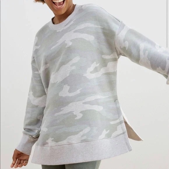 Aerie Oversized Camo Pullover - Picture 1 of 11